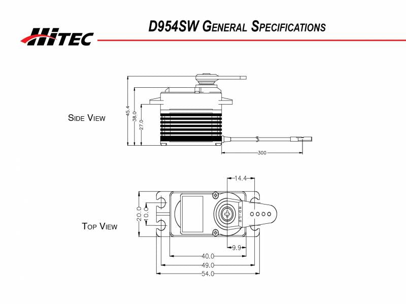 HITEC D954SW 32bit WIDE VOLTAGE HI TORQUE STEEL GEAR